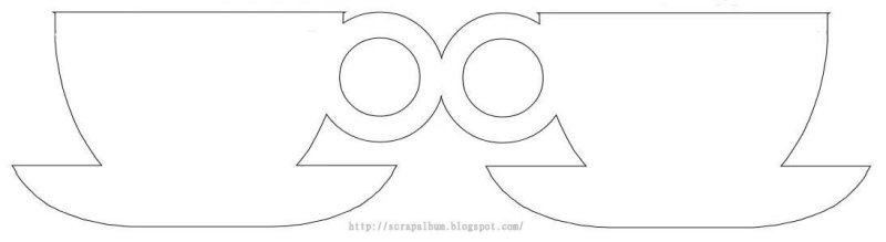 Трафарет чайной кружки для вырезания