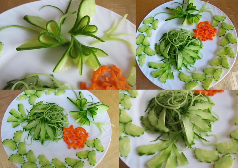 Украшение салатов своими руками