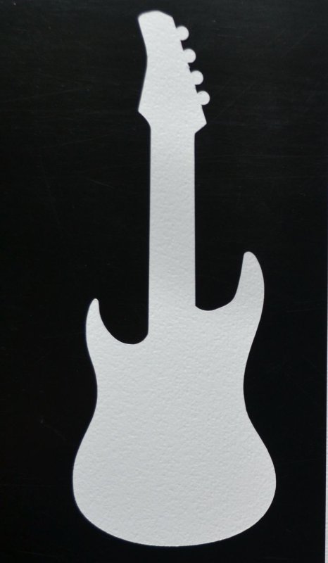 Гитара трафарет для вырезания