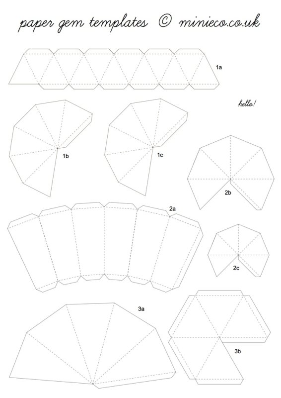Кристалл из бумаги схема