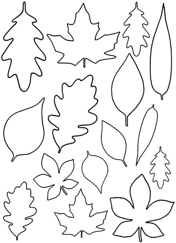 Листики шаблоны для вырезания