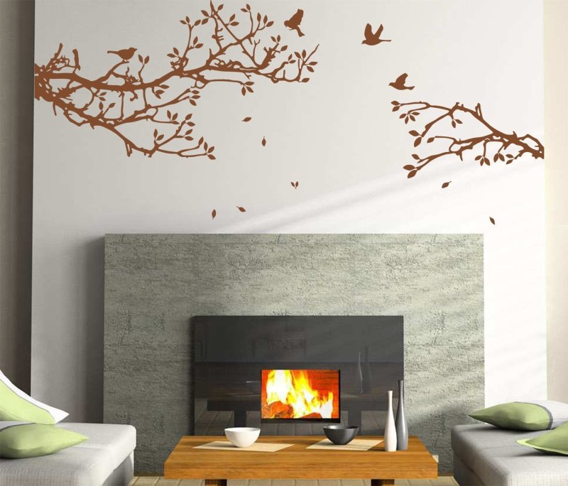 Наклейки на стену больших размеров на стену на обои