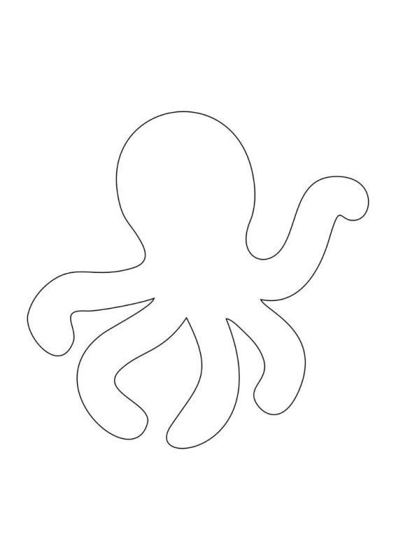 Осьминожки трафарет