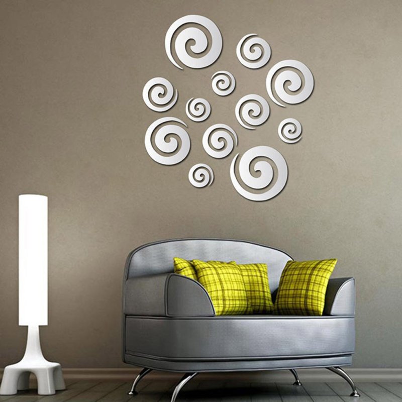 Зеркальные наклейки на стену