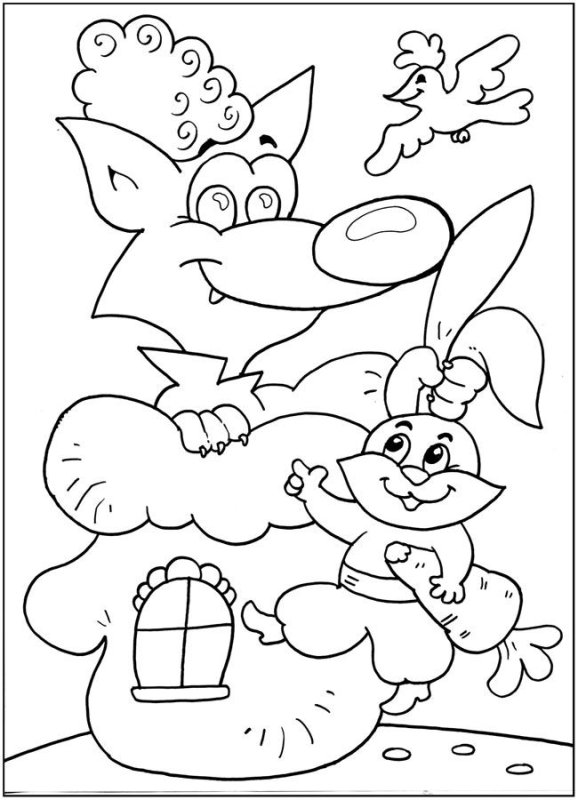 Картинка раскраска по сказке рукавичка