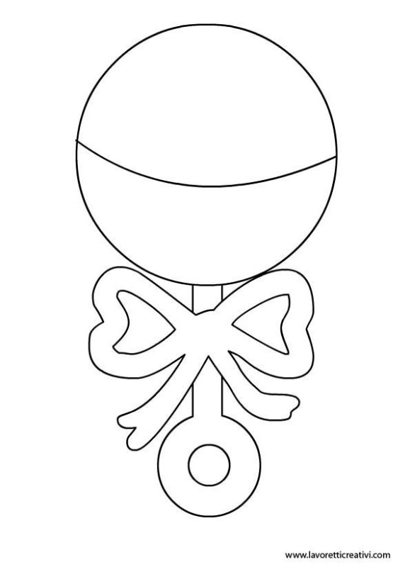 Погремушка раскраска для малышей