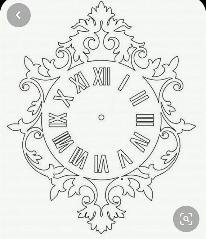 Новогодние часы трафарет