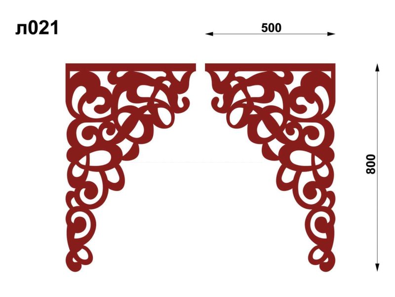 Ажурный ламбрекен лекало