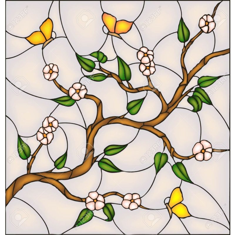 Витраж дерево