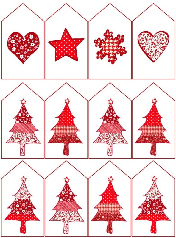 Новогодние этикетки для подарков