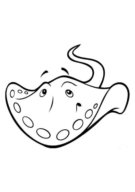 Скат раскраска