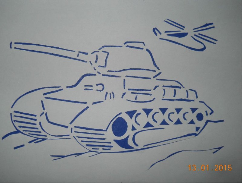 Вытынанки на окна танк