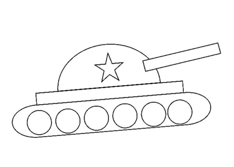 Шаблон танка для аппликации