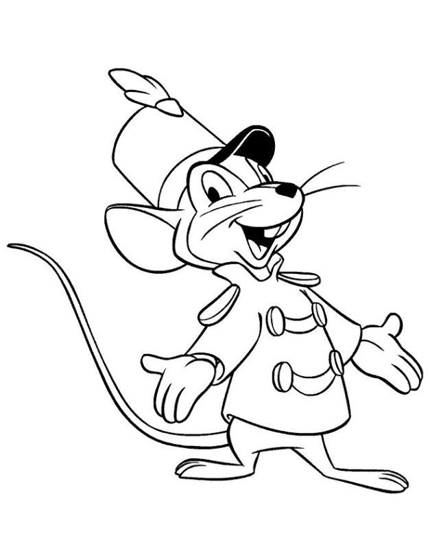 Раскраска мышонок