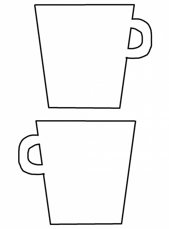 Кружка трафарет для вырезания