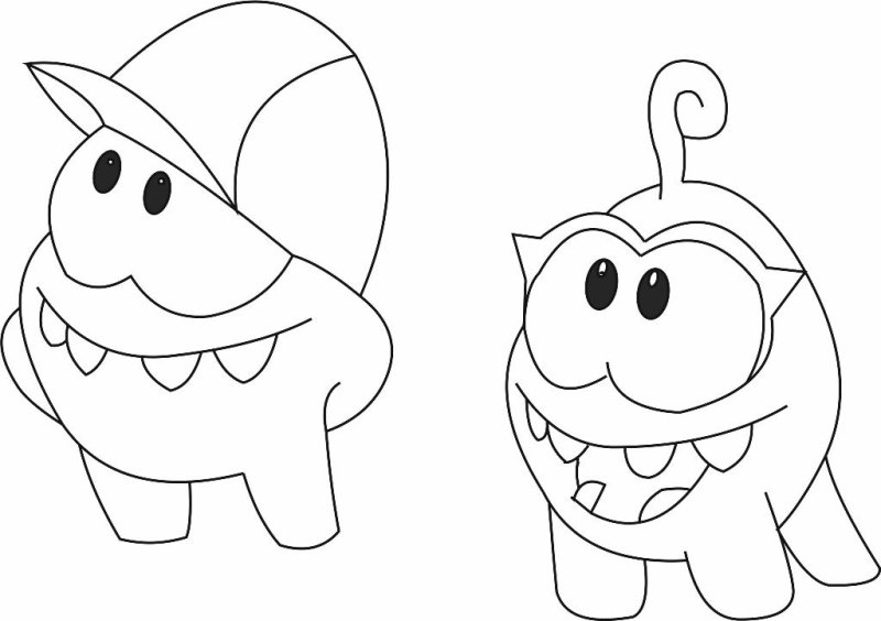 Ням Ням раскраска