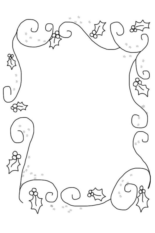 Новогодняя рамка карандашом
