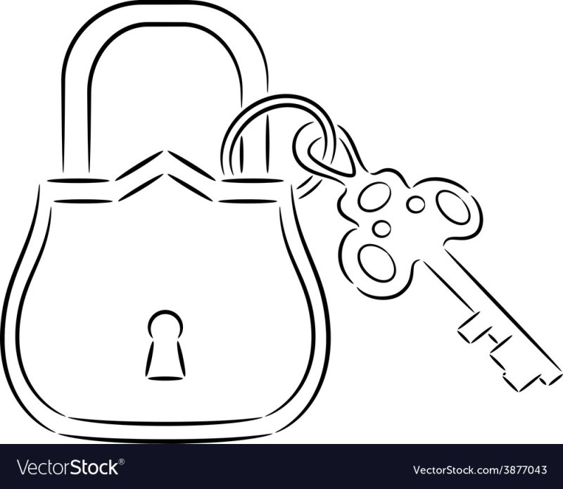 Раскраска замок дверной