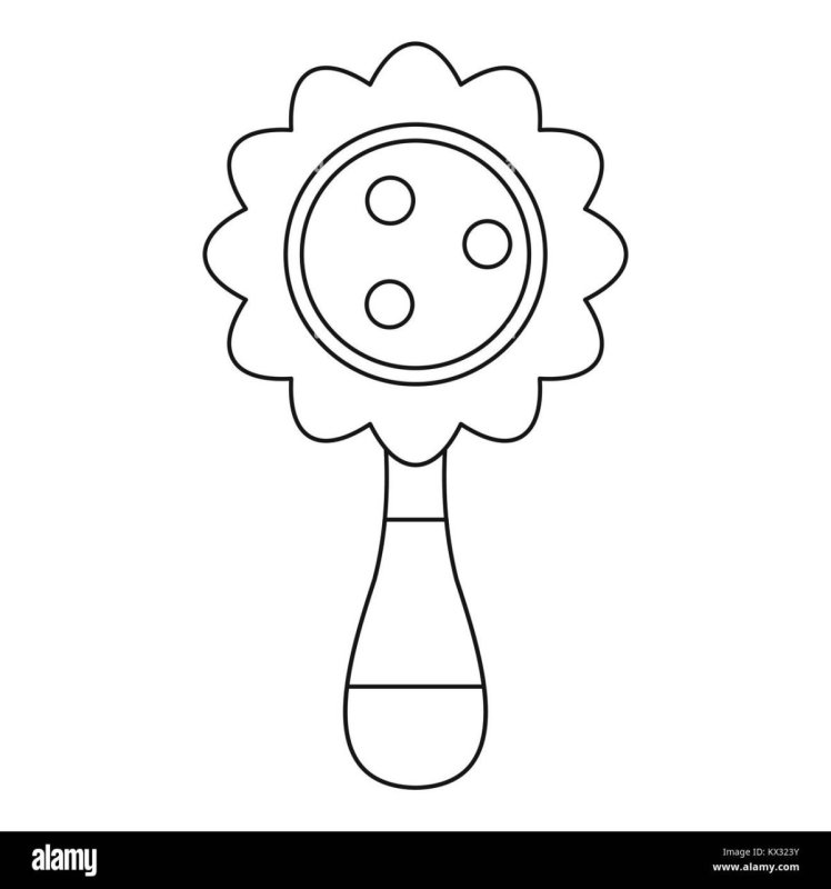 Трафарет погремушка