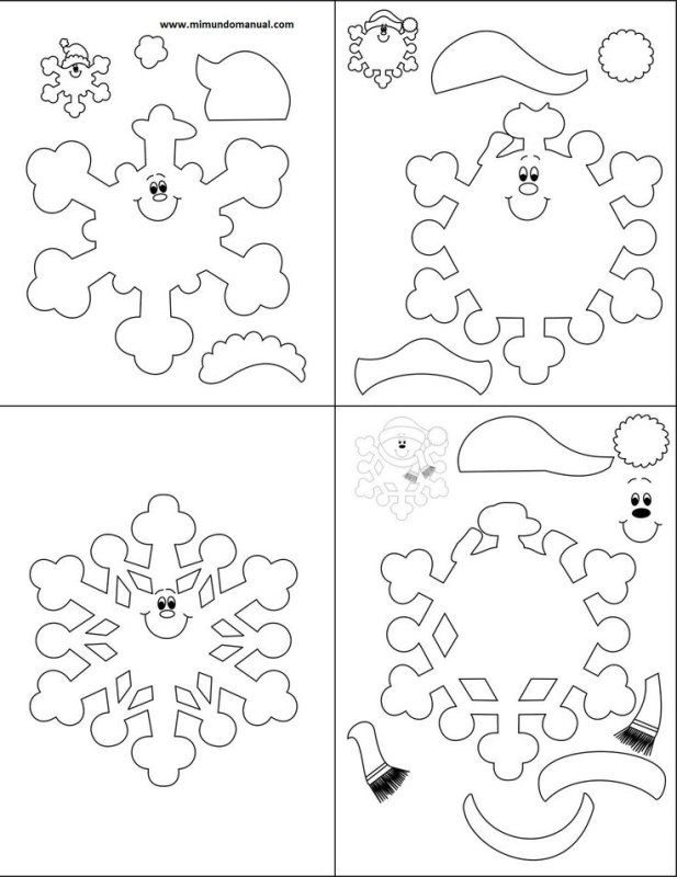 Шаблоны снежинок