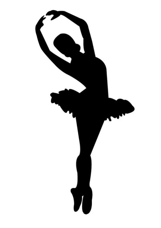 Балерина трафарет