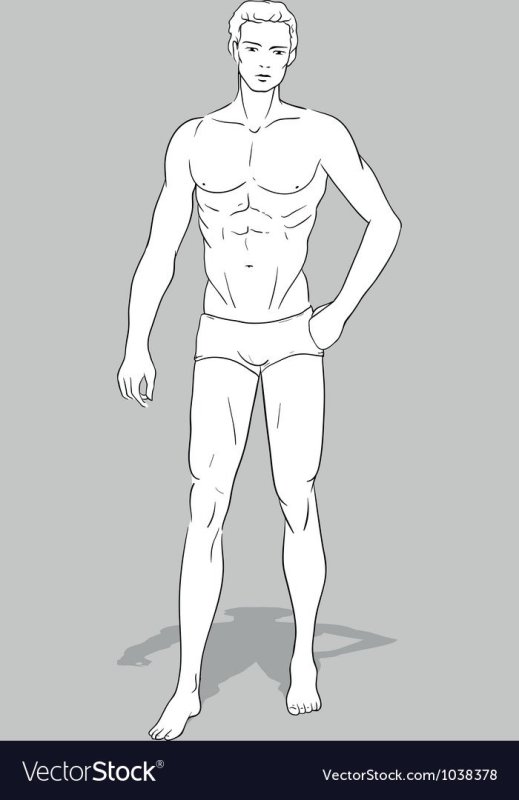 Мужская фигура для эскизов