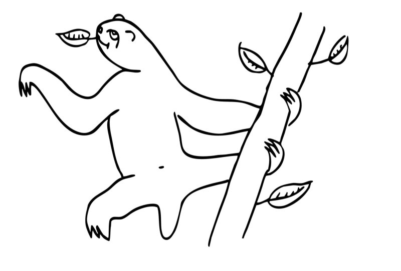 Нарисовать ленивца