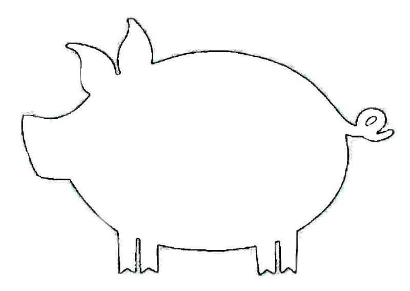 Поросенок контур