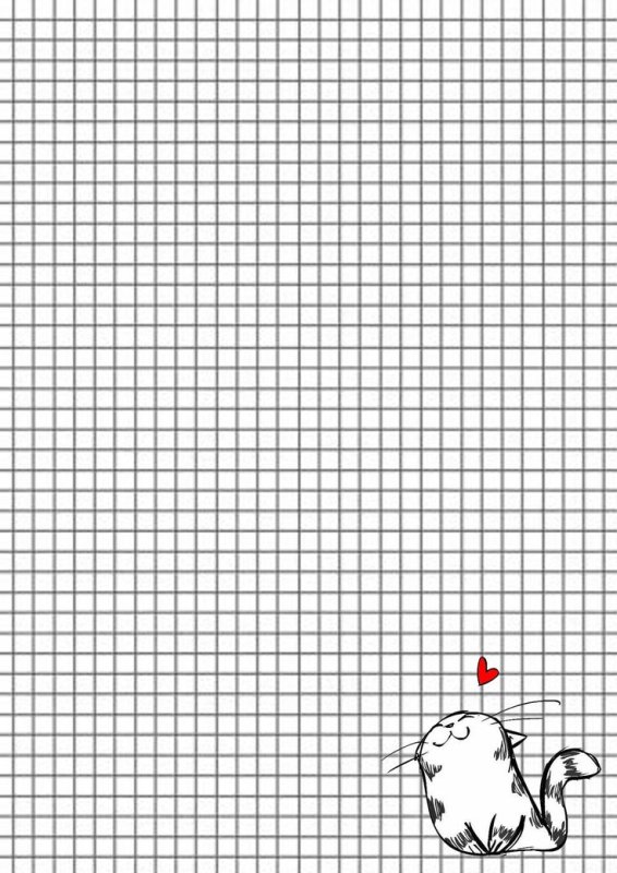 Тетрадный лист в клеточку