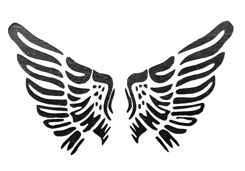 Крылья ангела трафарет