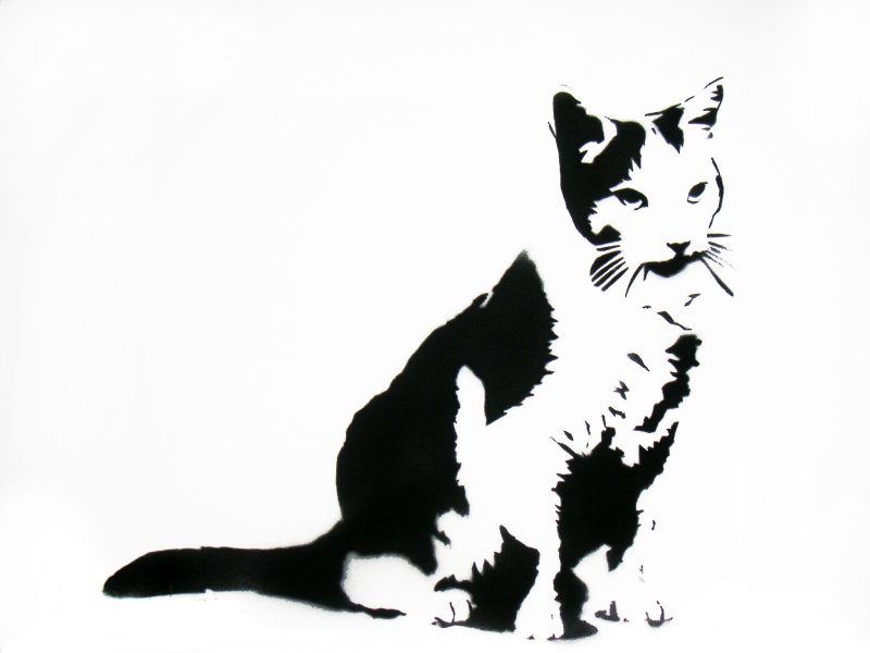 Силуэты кошек на стену