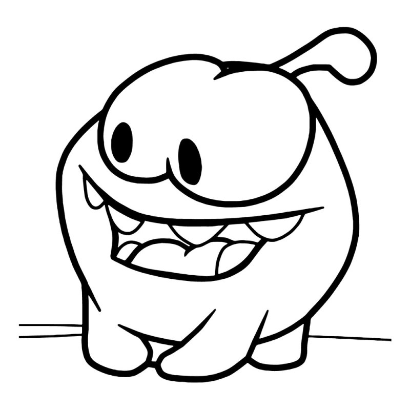 Ам Ням раскраска для детей