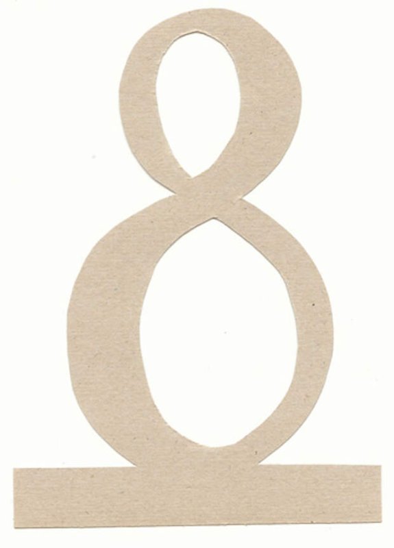 Цифра 8 трафарет