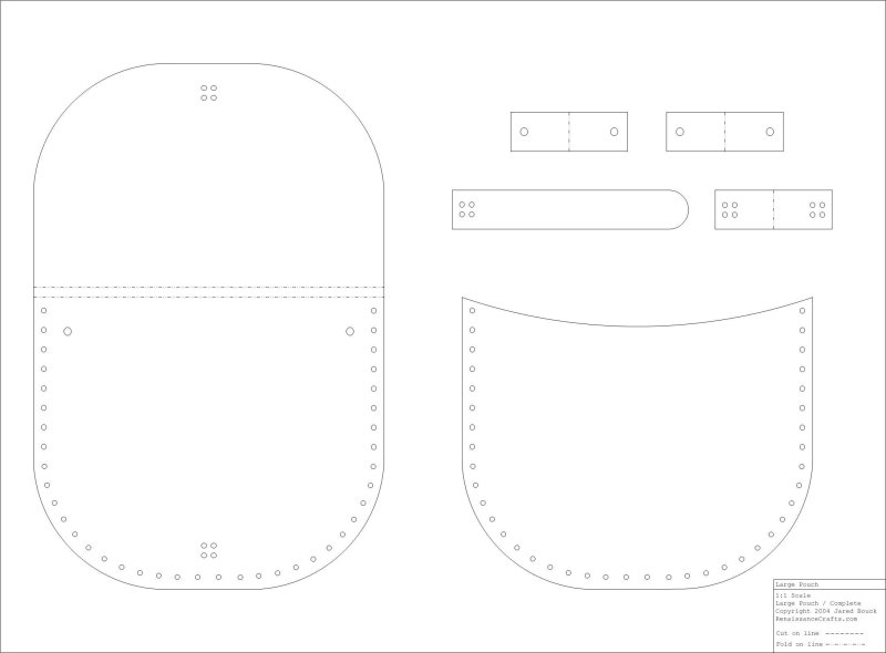 Лекала для сумок кошельков