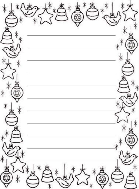 Новогодняя рамка черно белая