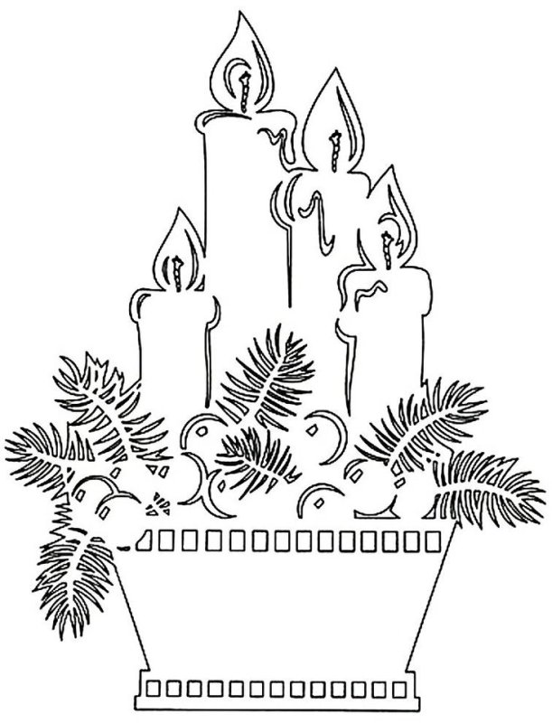 Новогодние трафареты на ок