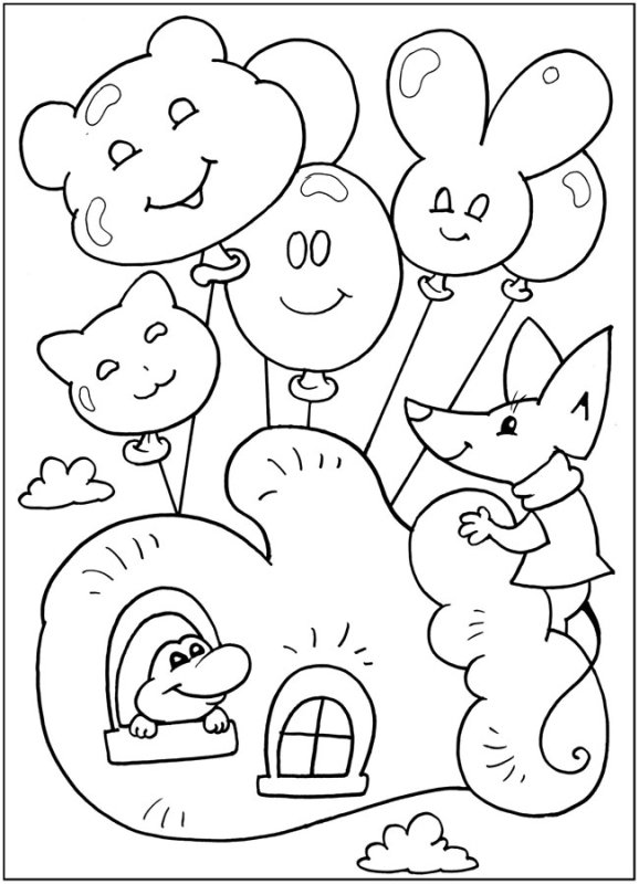 Герои сказки рукавичка раскраска