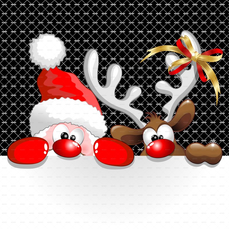 Дед Мороз выглядывает