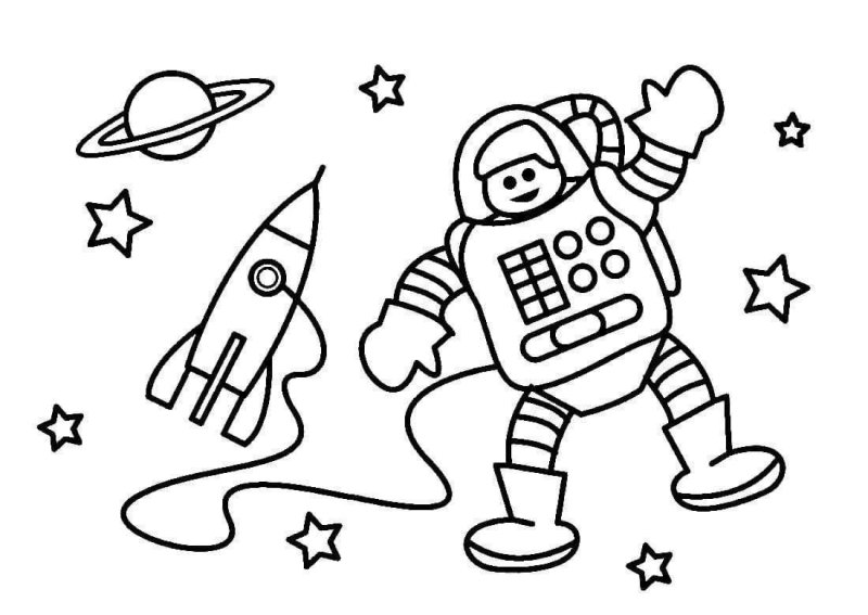 Раскраска. В космосе