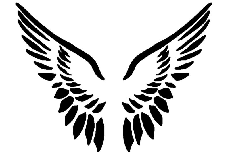 Крылья трафарет