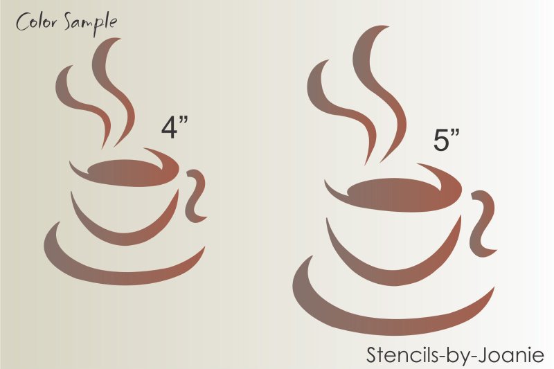 Трафарет кофейной чашки