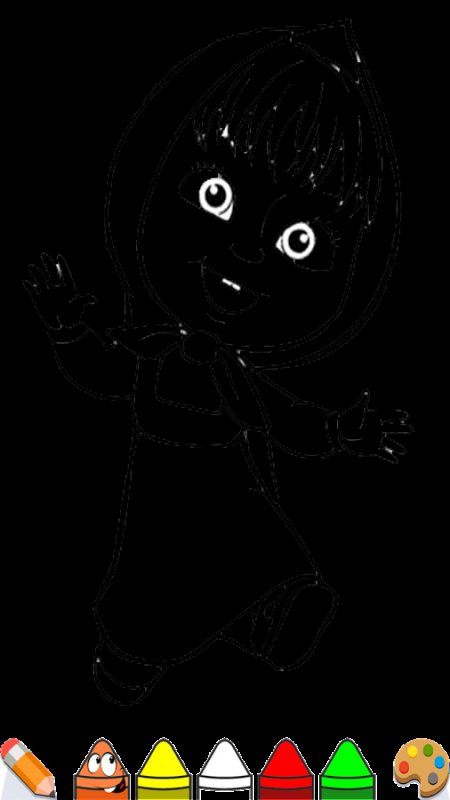 Маша для раскрашивания детям