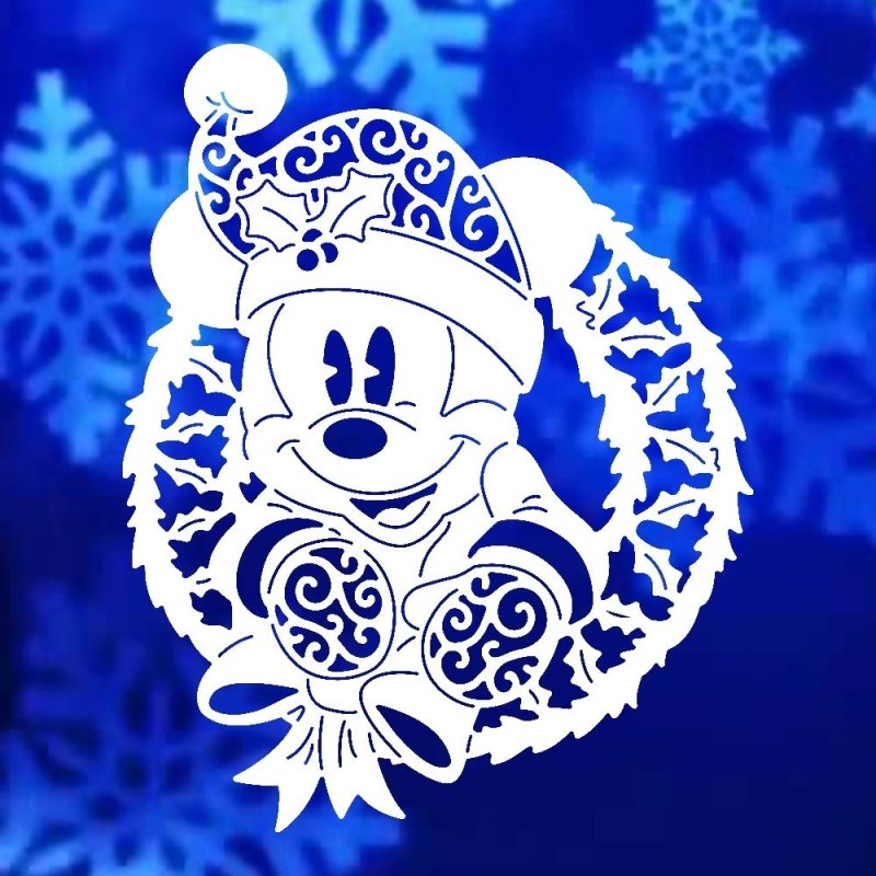 Трафареты на окна новогодние