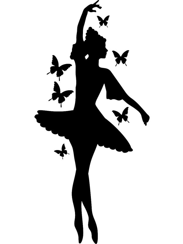 Силуэт балерины для вырезания