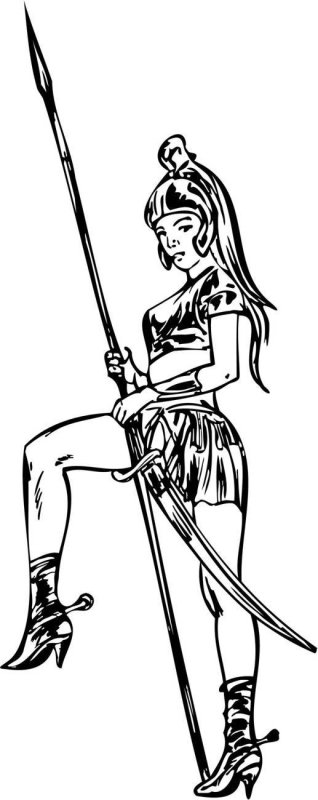 Трафарет амазонки