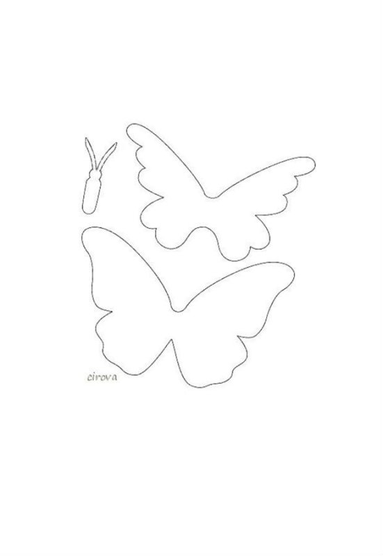 Бабочка из фетра шаблоны