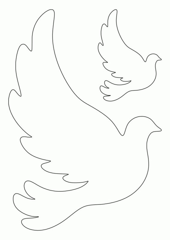 Голубь для вырезания из бумаги