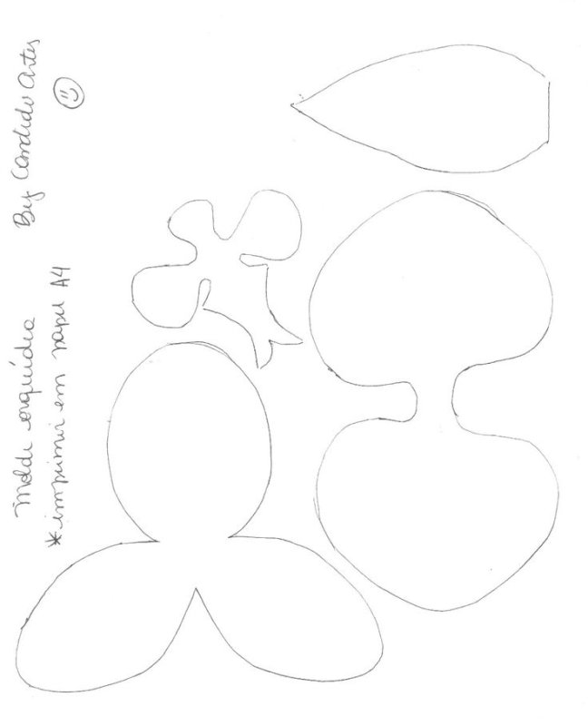 Выкройка орхидеи