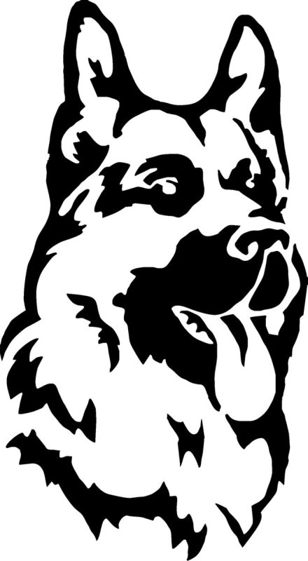 Трафарет собаки для вырезания