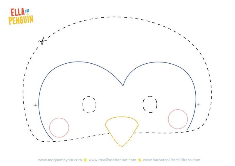 Маска пингвина выкройка